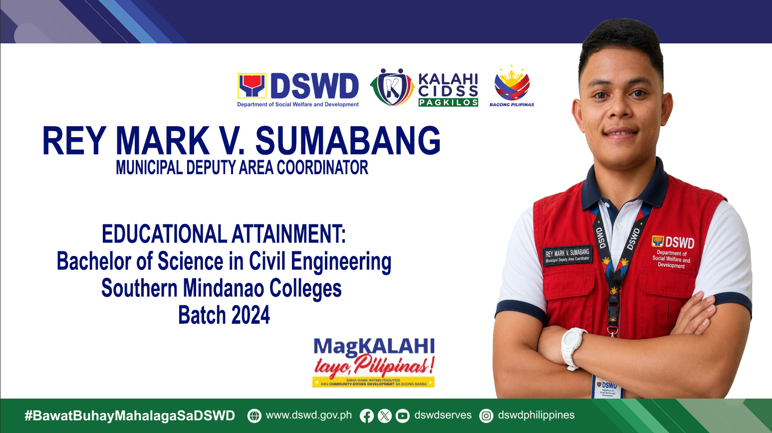 Rey Mark V. Sumabang, Municipal Deputy Area Coordinator